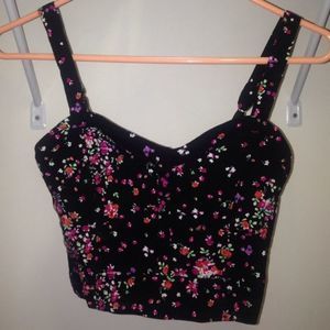Floral Corset Crop Top